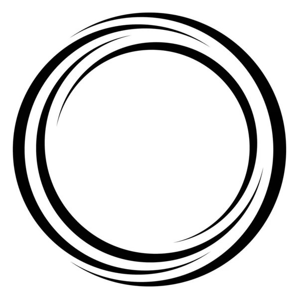 Kreis Logo Digitale Zielrunde Form Wirbelkreisschleife Globus — Stockvektor