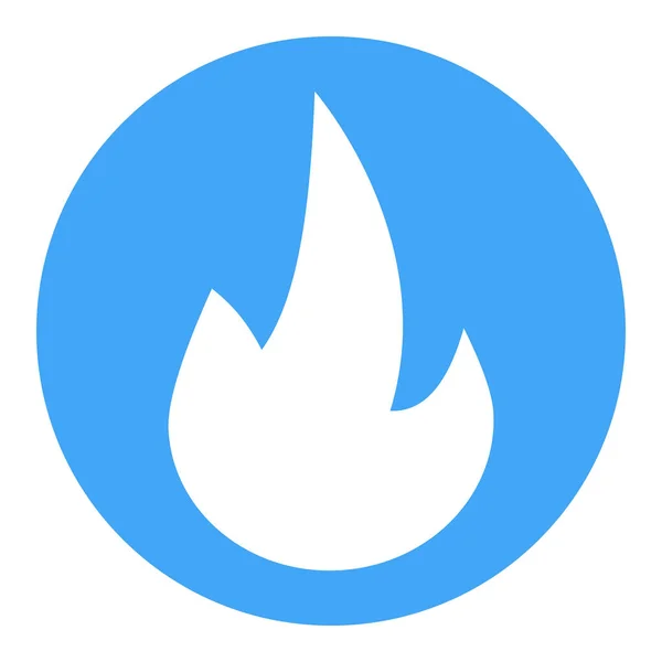 蓝色气体图标 火焰丙烷标识燃烧器 电炉燃烧 — 图库矢量图片