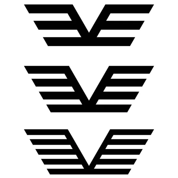 Logo Pilota Skrzydła Wojskowy Symbol Godła Tarczy Orła — Wektor stockowy