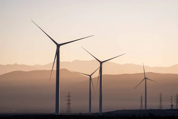 Wind Turbines Desert Atacama — Stock Photo, Image