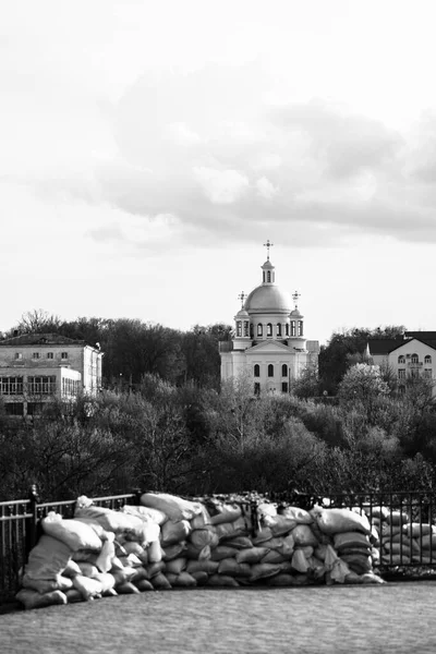 View Poltava City Buildings Ukraine Russian Invasion War — Stock Photo, Image