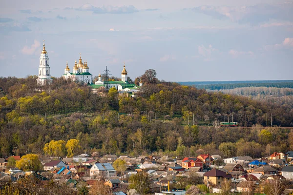Blick Auf Die Gebäude Der Stadt Poltawa Der Ukraine Während — Stockfoto