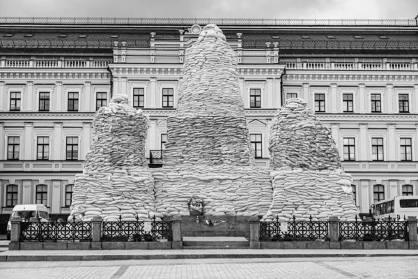 Kyiv Ukraine Monuments Architecture Capital Ukraine War Time Covered Prevent — Foto de Stock