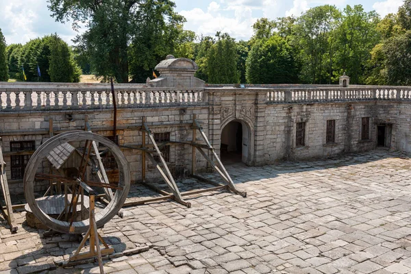 Éléments Structure Bâtiment Château Pidgoretskyj Ukraine Des Anciens Parcs Pays — Photo
