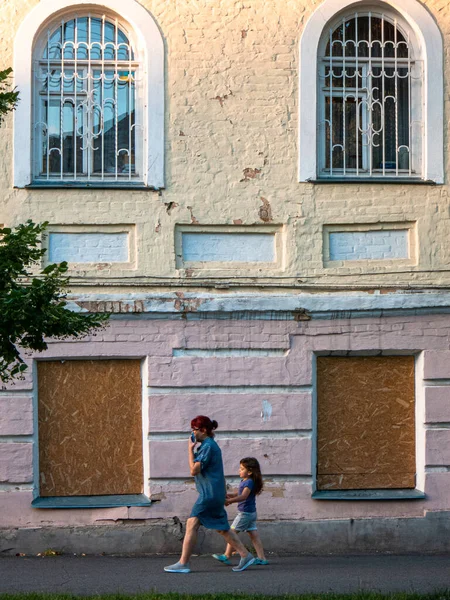 Poltava Ukraine Juillet 2022 Vie Urbaine Dans Rue Comportement Des — Photo