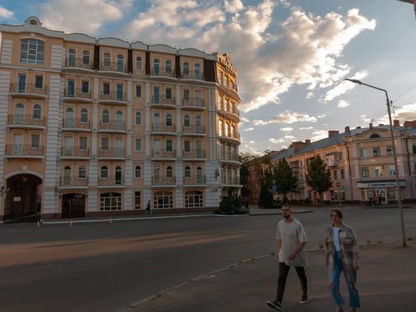 Poltava Ucrania Julio 2022 Vida Ciudad Comportamiento Las Personas Durante — Foto de Stock