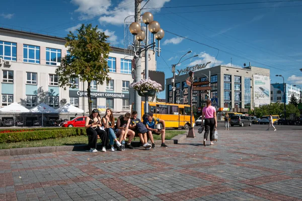 Rivne Ukraine July 2022 City Street Life Architecture Russia Invasion — ストック写真