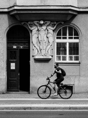 Hradec Kralove, Czech Republic - 20 August 2022: casual view on the street and architecture of the city at summer
