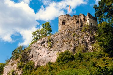 Trees, ruins and landscapes in the Sparbach Nature Park an Austria's oldest nature park