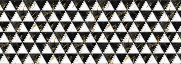 Triangle black and white marble stone texture tiles