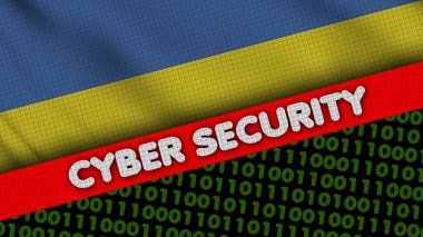 Ülke bayrağı ve güvenlik kavramına sahip siber güvenlik harfleri