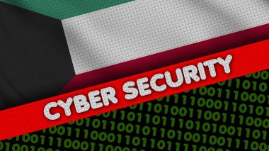 Ülke bayrağı ve güvenlik kavramına sahip siber güvenlik harfleri