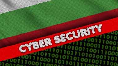 Ülke bayrağı ve güvenlik kavramına sahip siber güvenlik harfleri