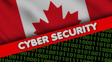 Ülke bayrağı ve güvenlik kavramına sahip siber güvenlik harfleri