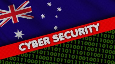 Ülke bayrağı ve güvenlik kavramına sahip siber güvenlik harfleri