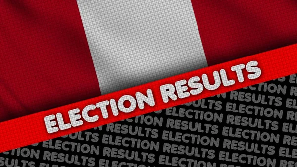 Verkiezingsuitslag Belettering Met Nationale Vlag — Stockfoto