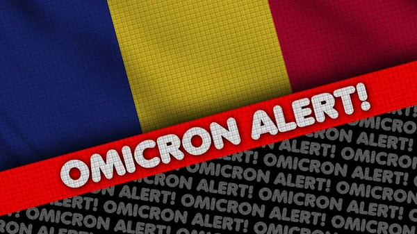 オミクロン警告レタリング国家旗Covidコンセプト — ストック写真