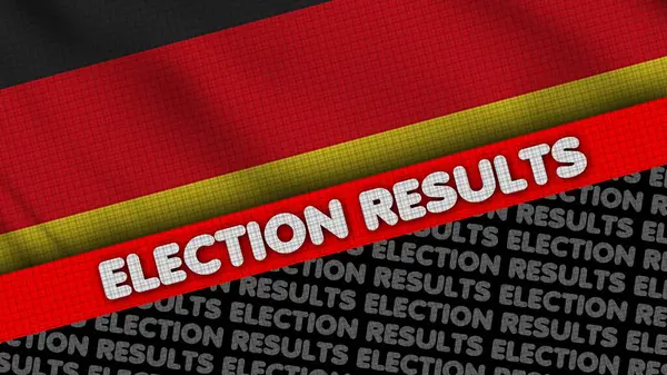 Verkiezingsuitslag Belettering Met Nationale Vlag — Stockfoto