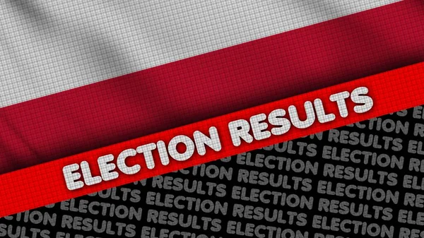 election results lettering with country national flag