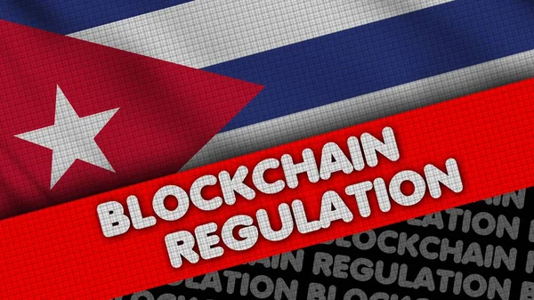 Blockhain Regulation Lettering Country Flag Blockhain Concept — Stock Photo, Image