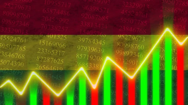 Bolivia Flag Financial Chart Finance Graph Stock Market Stock Exchange — Stockfoto