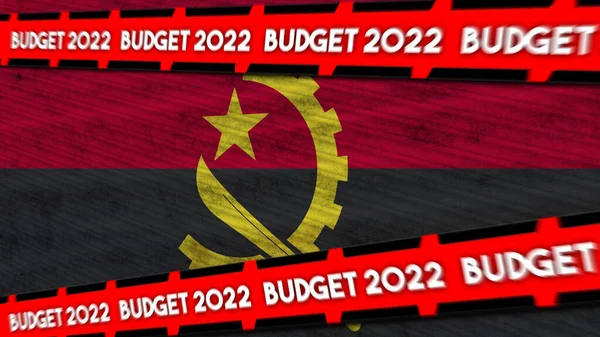 Angola Bandiera Bilancio 2022 Titolo Illustrazione — Foto Stock