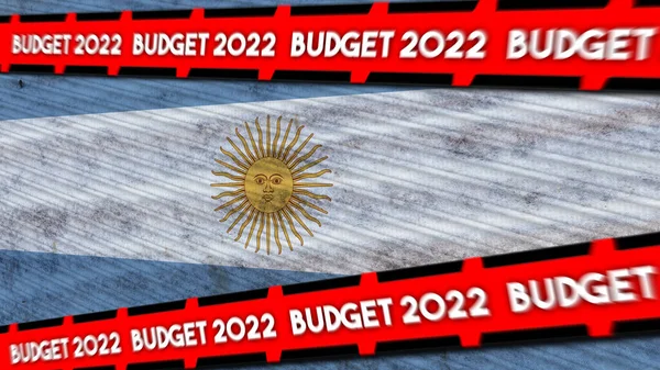 Argentyna Flaga Budżet 2022 Tytuł Ilustracja — Zdjęcie stockowe