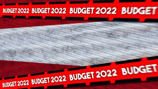 Áustria Bandeira Orçamento 2022 Título Ilustração — Fotografia de Stock