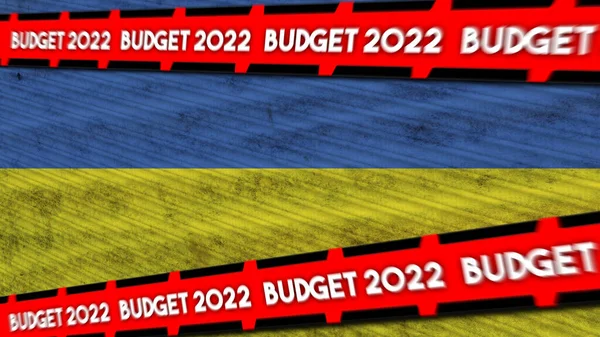 우크라이나 국기와 2022 Title Illustration — 스톡 사진
