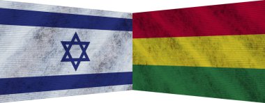 Bolivya ve İsrail İki Bayrak Birlikte 3D Görüntü