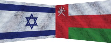 Umman ve İsrail İki Bayrak Birlikte 3D Görüntü