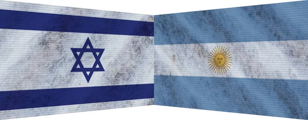Αργεντινή Και Ισραήλ Δύο Σημαία Μαζί Εικονογράφηση — Φωτογραφία Αρχείου