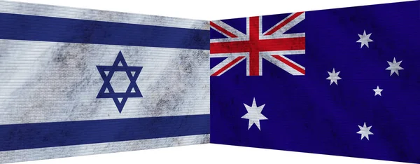 Ausztrália Izrael Two Flag Together Illusztráció — Stock Fotó