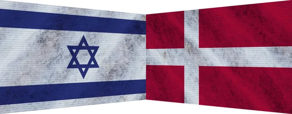 Denmark Israel Two Flag Together Illustration — Stock Photo, Image