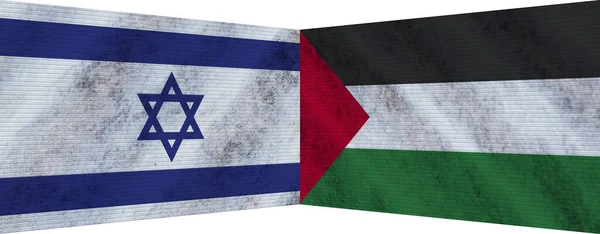 Palestina Israel Dos Banderas Juntas Ilustración — Foto de Stock