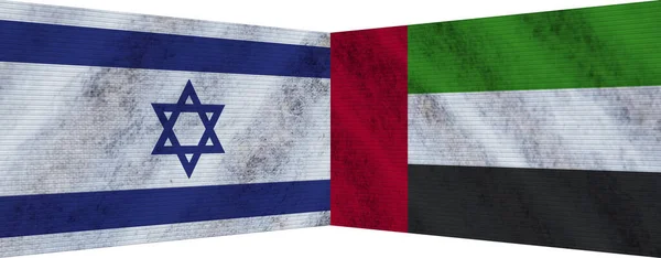 Emiratos Árabes Unidos Israel Dos Banderas Ilustración — Foto de Stock