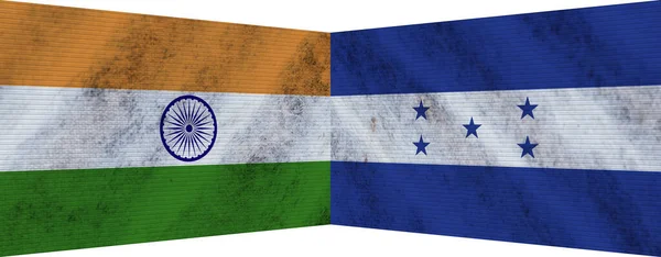 Honduras India Indiase Twee Vlag Samen Illustratie — Stockfoto