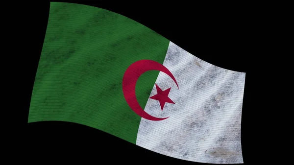 Argelia Tela Ondulada Bandera Ilustración —  Fotos de Stock
