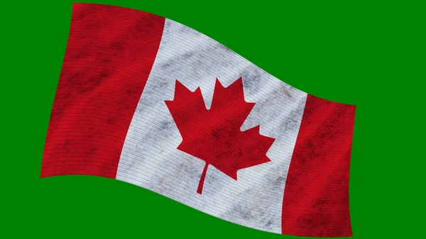 Bandeira Tecido Ondulado Canadá Ilustração — Fotografia de Stock