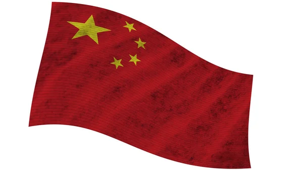 Çin Dalgalı Kumaş Bayrağı Görüntü — Stok fotoğraf