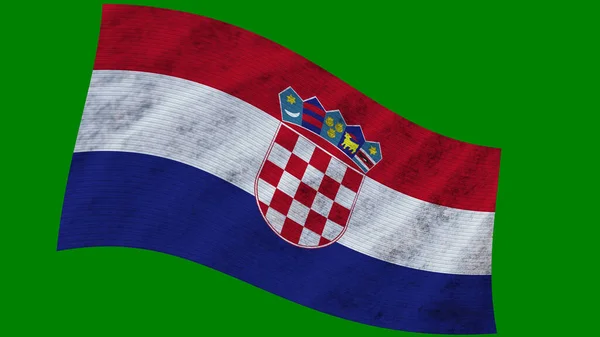 Croacia Wavy Fabric Flag Ilustración —  Fotos de Stock