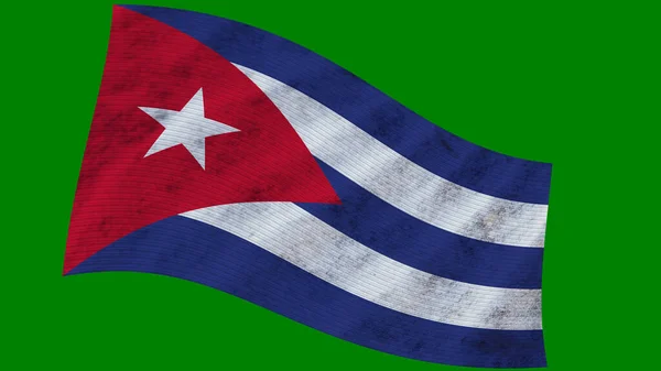 Cuba Wavy Fabric Flag Ilustración — Foto de Stock