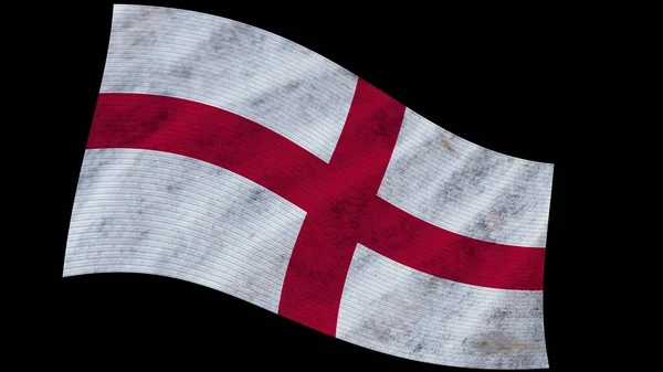 Αγγλία Κυματοειδές Υφασμάτινη Σημαία Τρισδιάστατη Απεικόνιση — Φωτογραφία Αρχείου