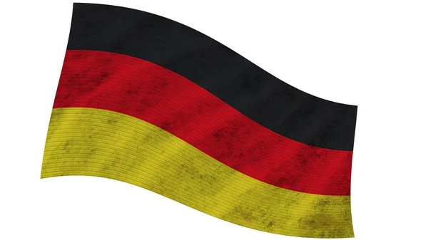 Německo Vlnitá Tkanina Vlajka Ilustrace — Stock fotografie