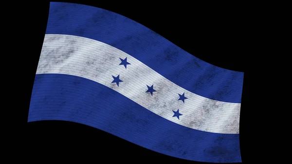 Honduras Vågiga Tygflagga Illustration — Stockfoto