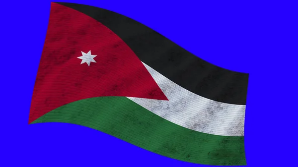 Jordan Wavy Fabric Flag Ilustración —  Fotos de Stock