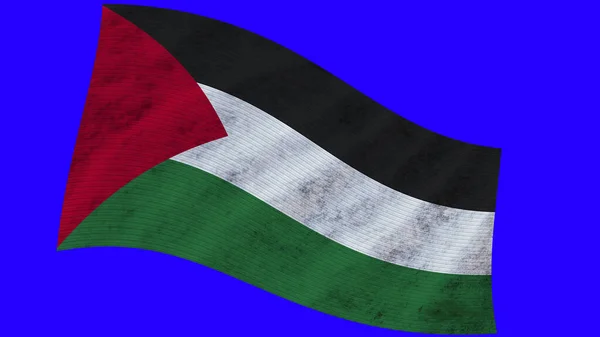 Palestina Tela Ondulada Bandera Ilustración — Foto de Stock