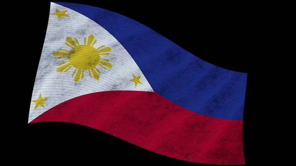 Filipinas Wavy Fabric Flag Ilustración —  Fotos de Stock