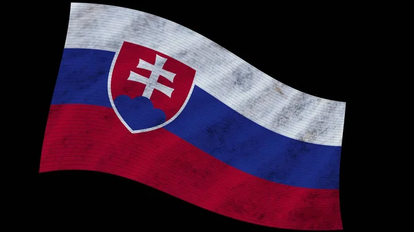 Eslovaquia Bandera Tela Ondulada Ilustración —  Fotos de Stock