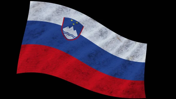 Σλοβενία Κυματιστή Υφασμάτινη Σημαία Εικονογράφηση — Φωτογραφία Αρχείου